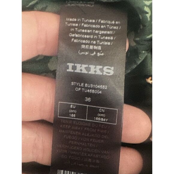 NWT IKKS 36 Satin Floral Mini Dress Ruffles Button Accent - Picture 9 of 10